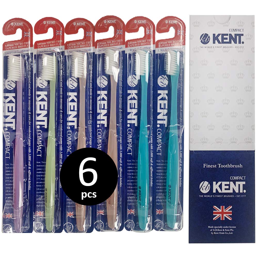 Kent Compact Small Head Extra Soft Toothbrush - front view