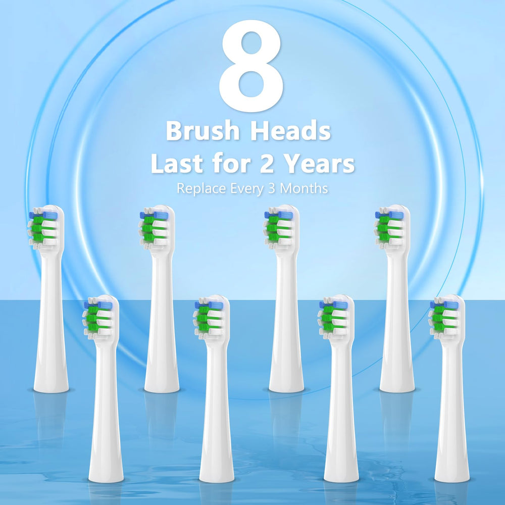 2-minute timer with 30-second intervals on Keosaa Sonic Toothbrush ALB-817