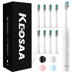 Keosaa Sonic Electric Toothbrush in white – front view