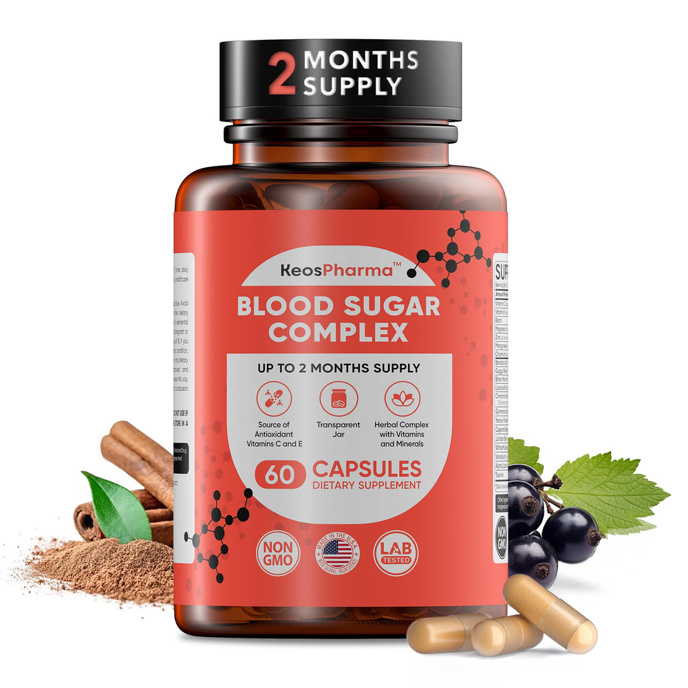 KeosPharma Blood Sugar Complex bottle with 60 capsules