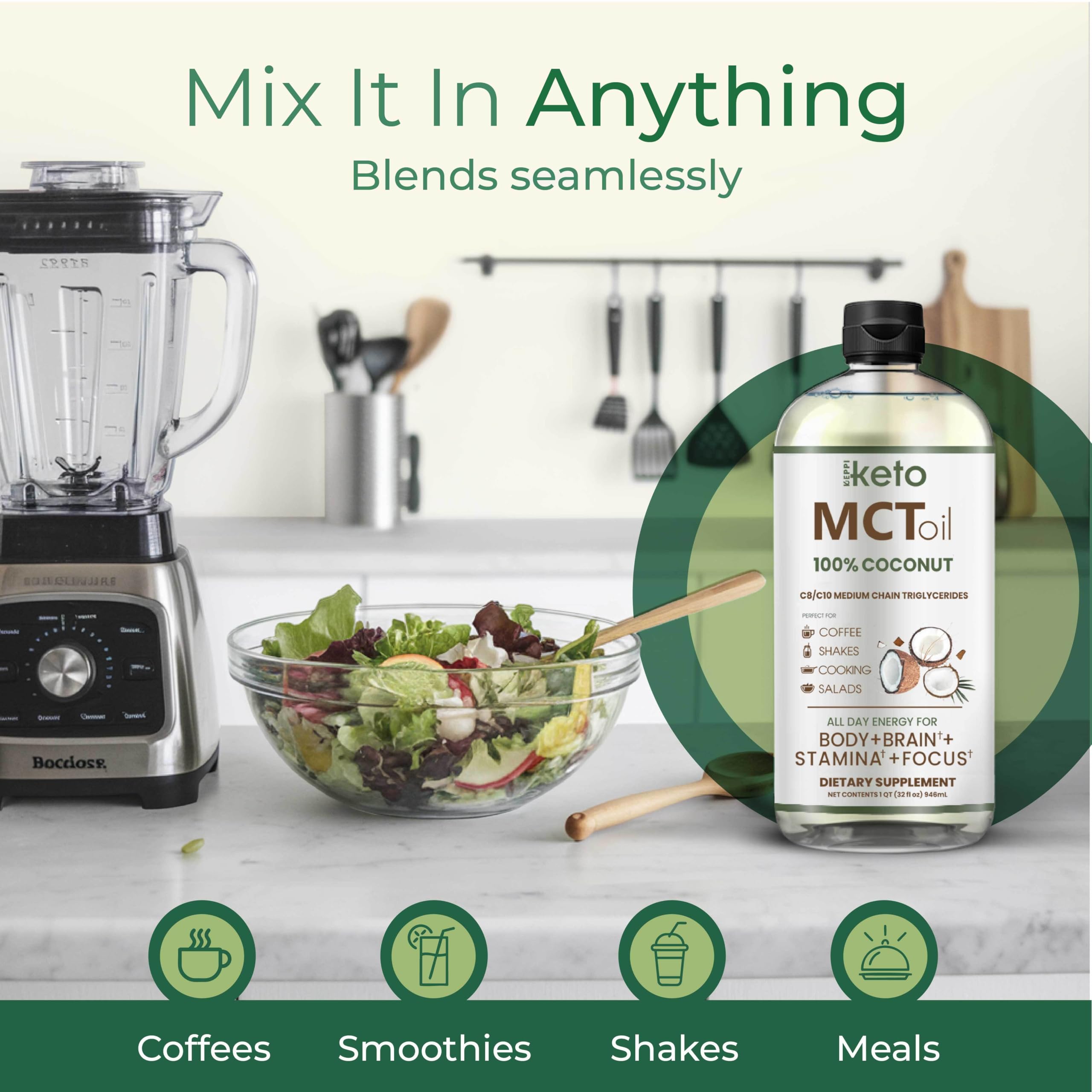 Keppi MCT Oil in a smoothie