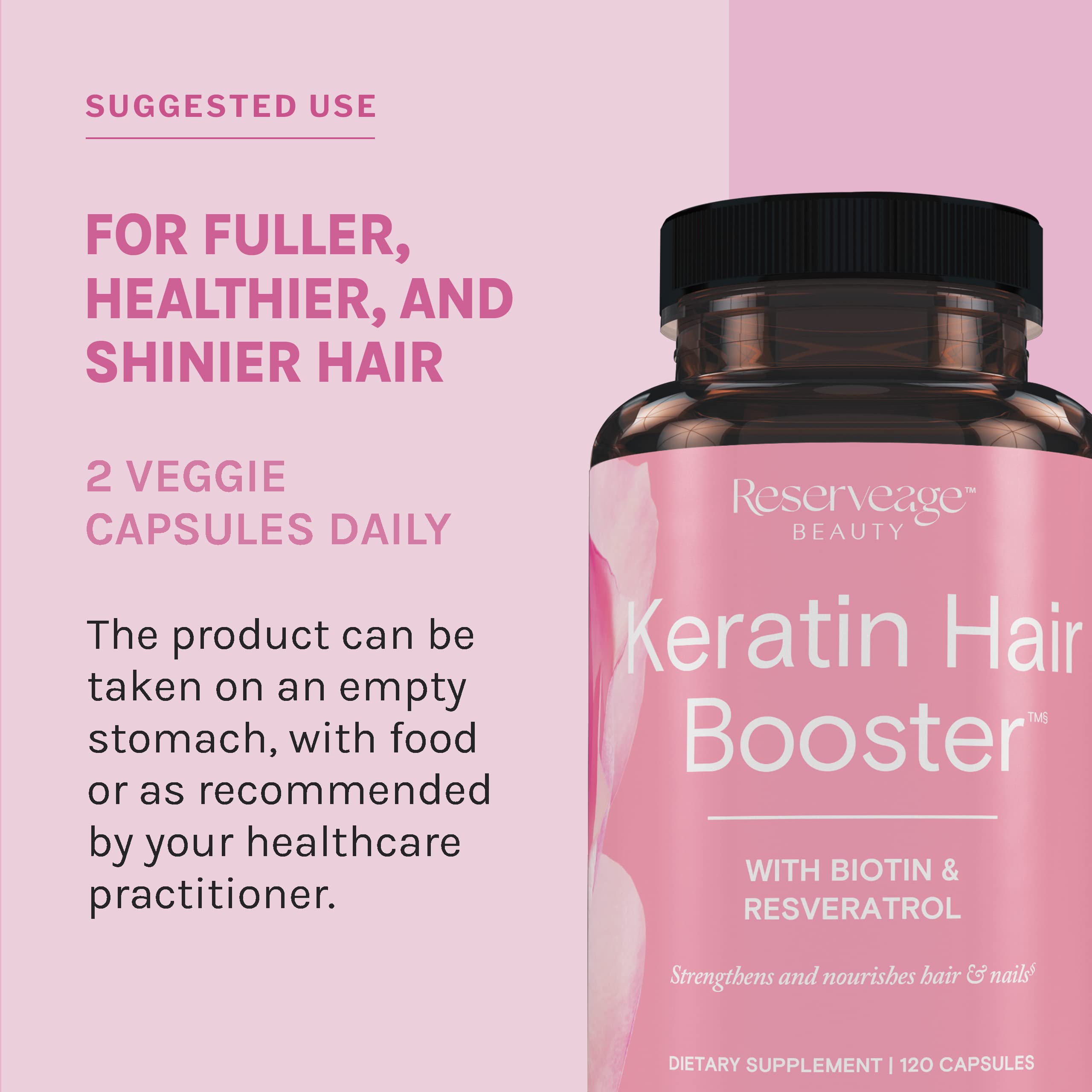 Illustration of keratin hair booster ingredients