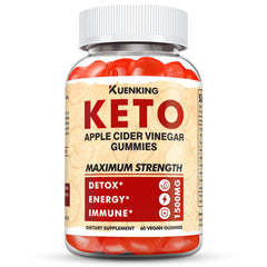 Keto ACV Gummies bottle front view on white