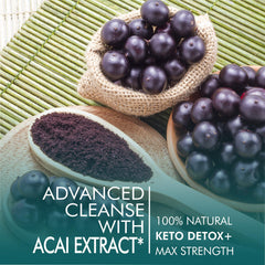 Ingredients: Acai Berry, Inulin, Cape Aloe and Ginger Root on white