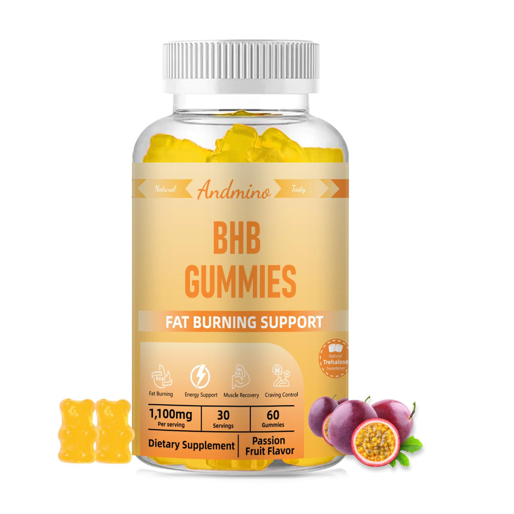 Keto Electrolyte Gummies bottle with passion fruit flavor