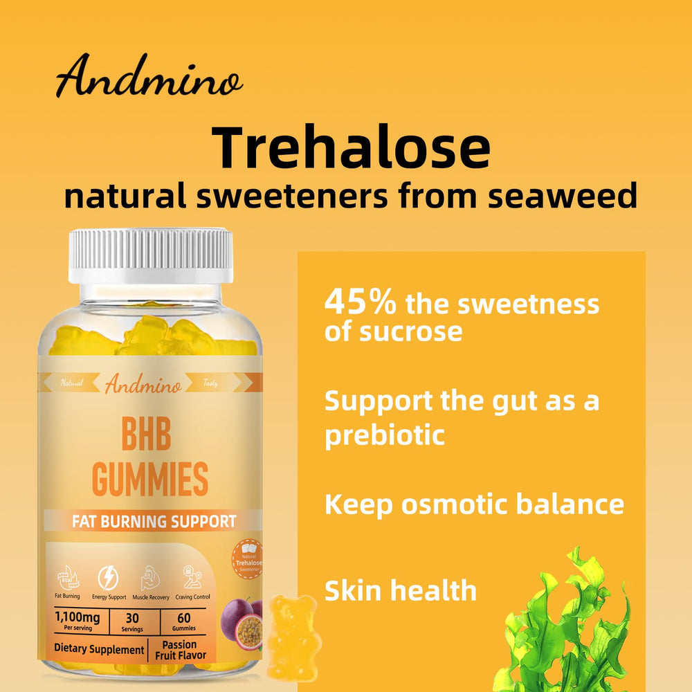 Andmino plant-based gummies with a pectin texture