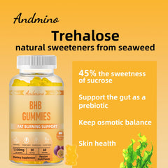 Andmino plant-based gummies with a pectin texture