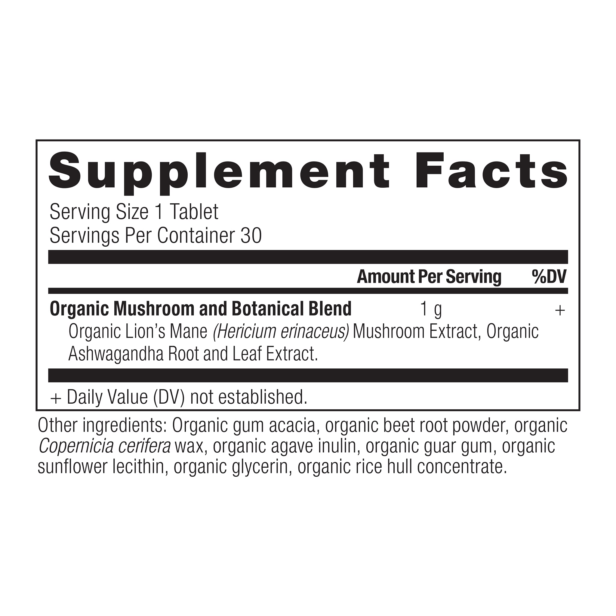 Keto-friendly, gluten-free, dairy-free nutrition label