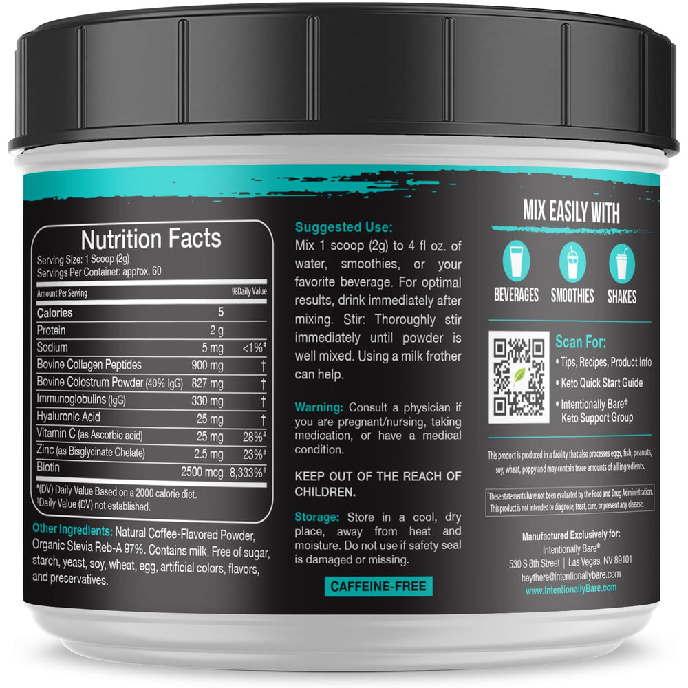 Keto-friendly, non-GMO collagen powder without artificial sweeteners