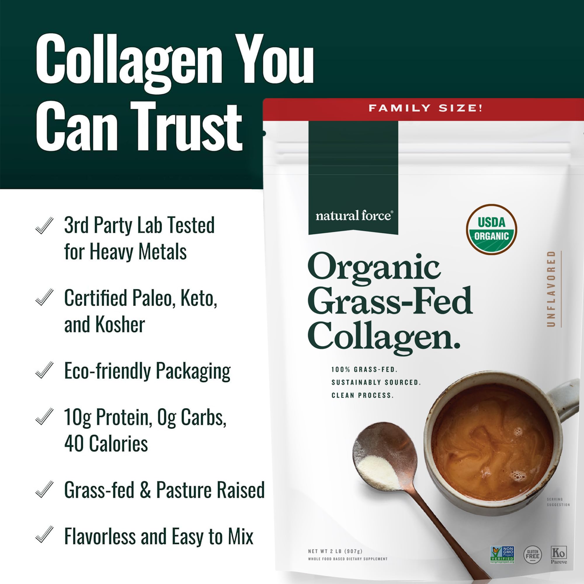 Keto and Paleo certified collagen powder