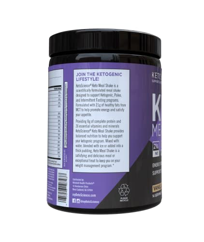 Keto Science Ketogenic Meal Shake Vanilla label close-up