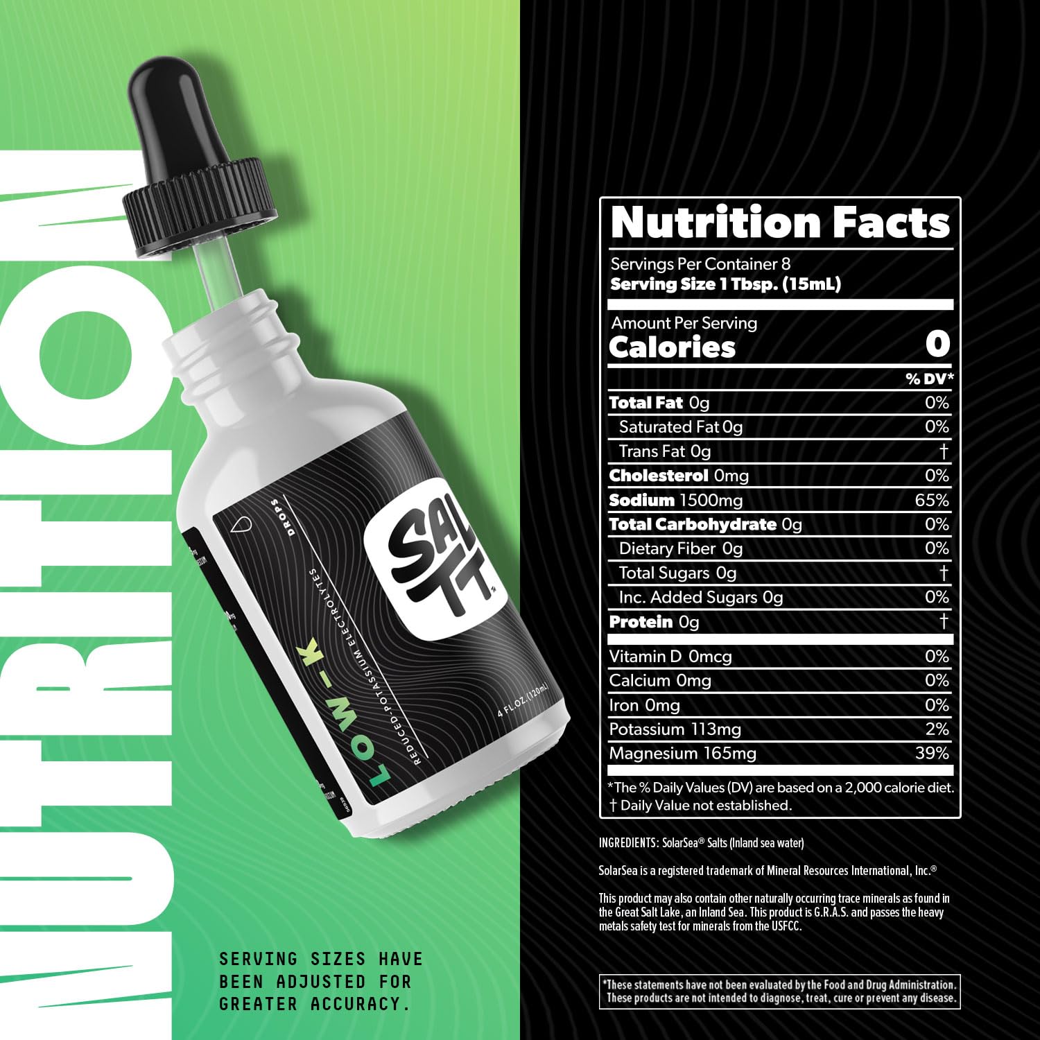 Keto Chow SALTT Low-K drops measured with dropper for accurate support