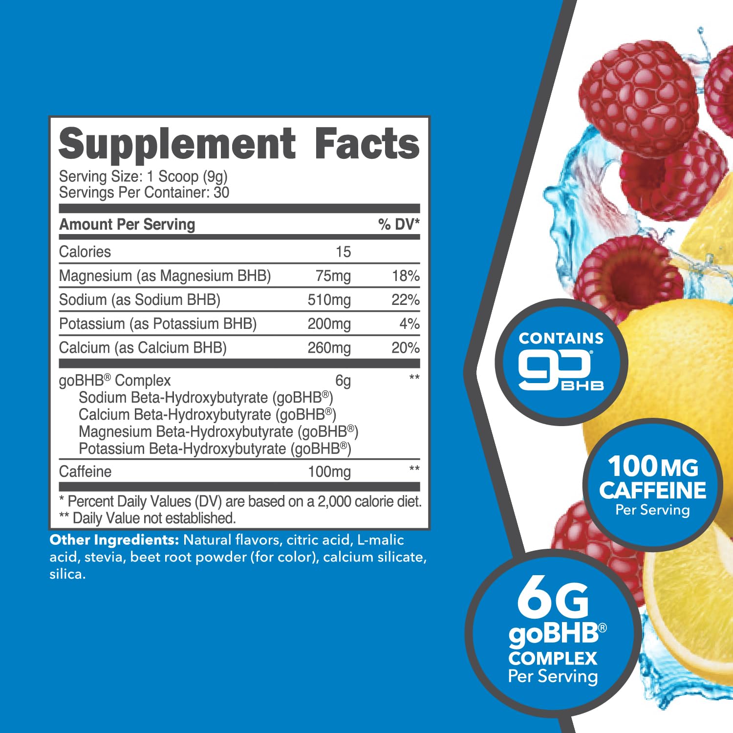 Close-up of Raspberry Lemonade powder with scoop