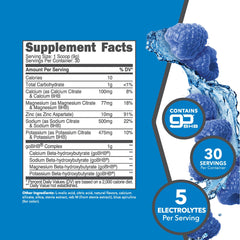 Blue Raspberry Ketologic electrolyte powder packaging display