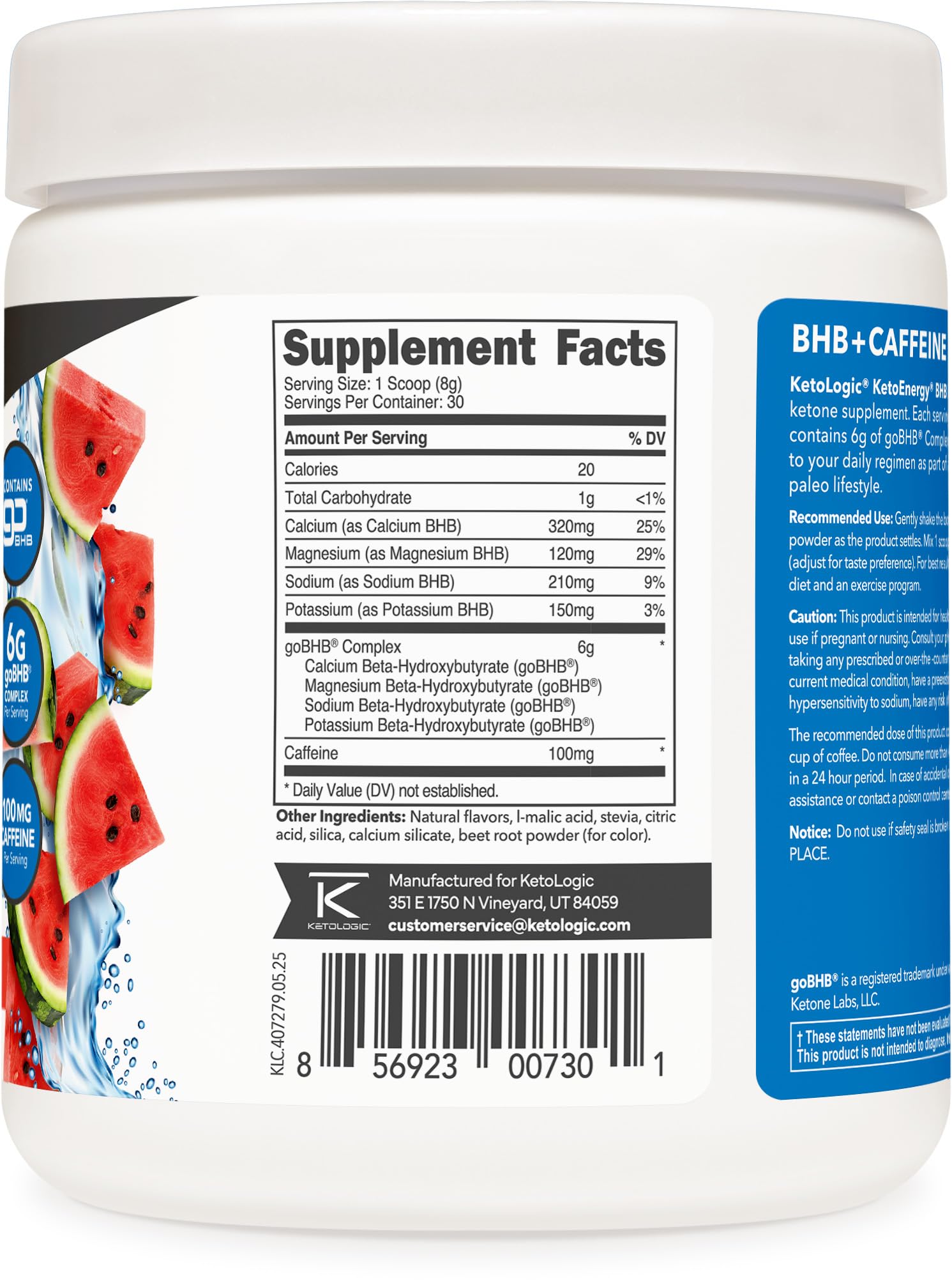 Ketologic KetoEnergy bottle on gym counter ready for pre-workout use.