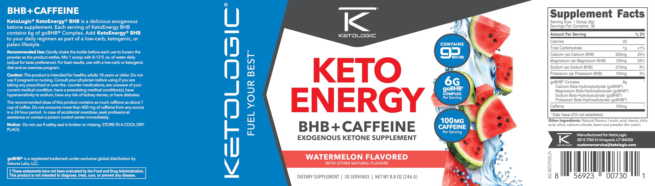 Ketologic KetoEnergy third-party testing seal highlighting quality and safety.