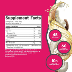 Ketologic MCT Oil Powder French Vanilla 1 lb bottle