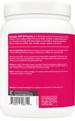 Ketologic MCT Oil Powder Hazelnut Cream 1 lb bottle