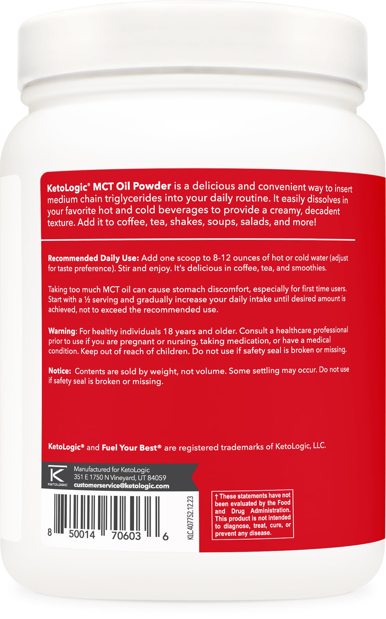 Powder being used as coffee creamer with Hazelnut Cream flavor