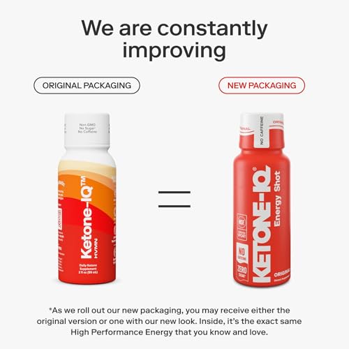 Ketone-IQ No Caffeine Shots on clean white background