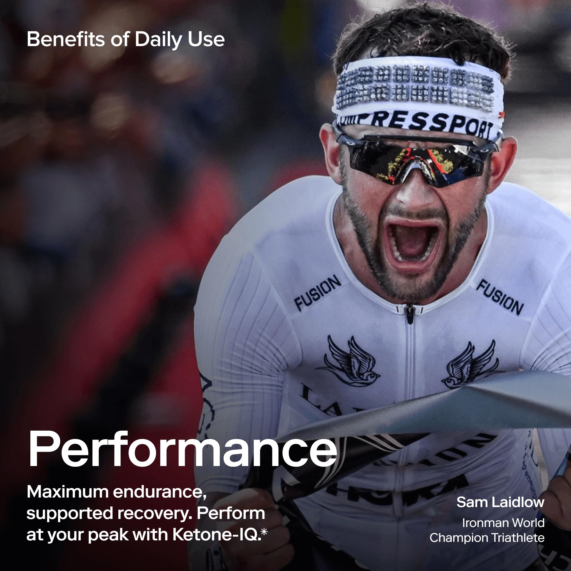 Graphic highlighting sugar-free and caffeine-free formula