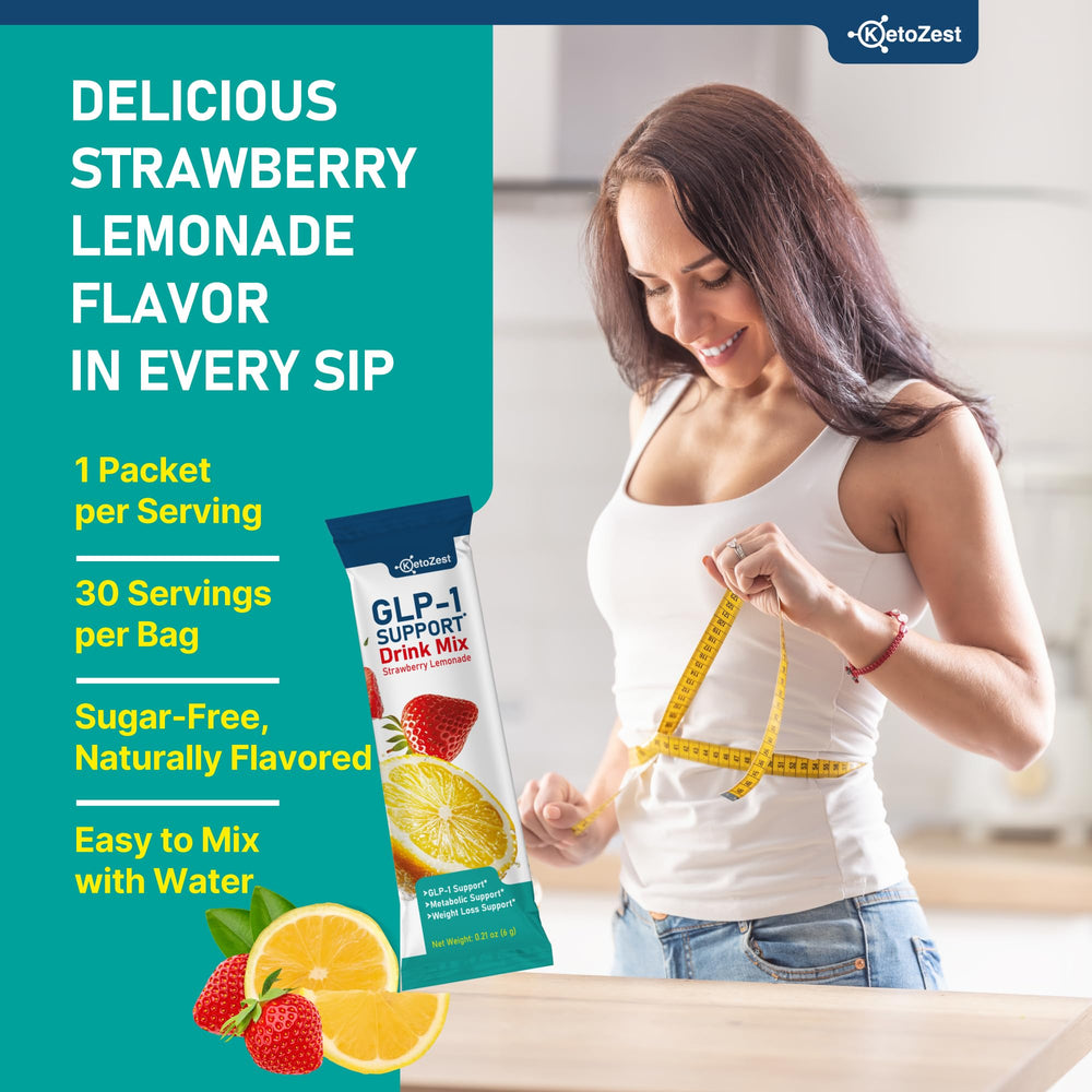 KetoZest GLP-1 Support energy blend with Yerba Mate and Panax Ginseng for daytime stamina.