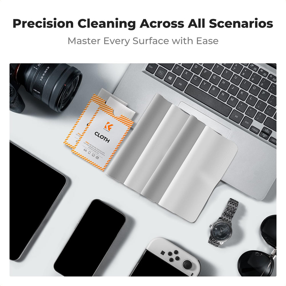 Two-pack vacuum lens cleaning cloth set
