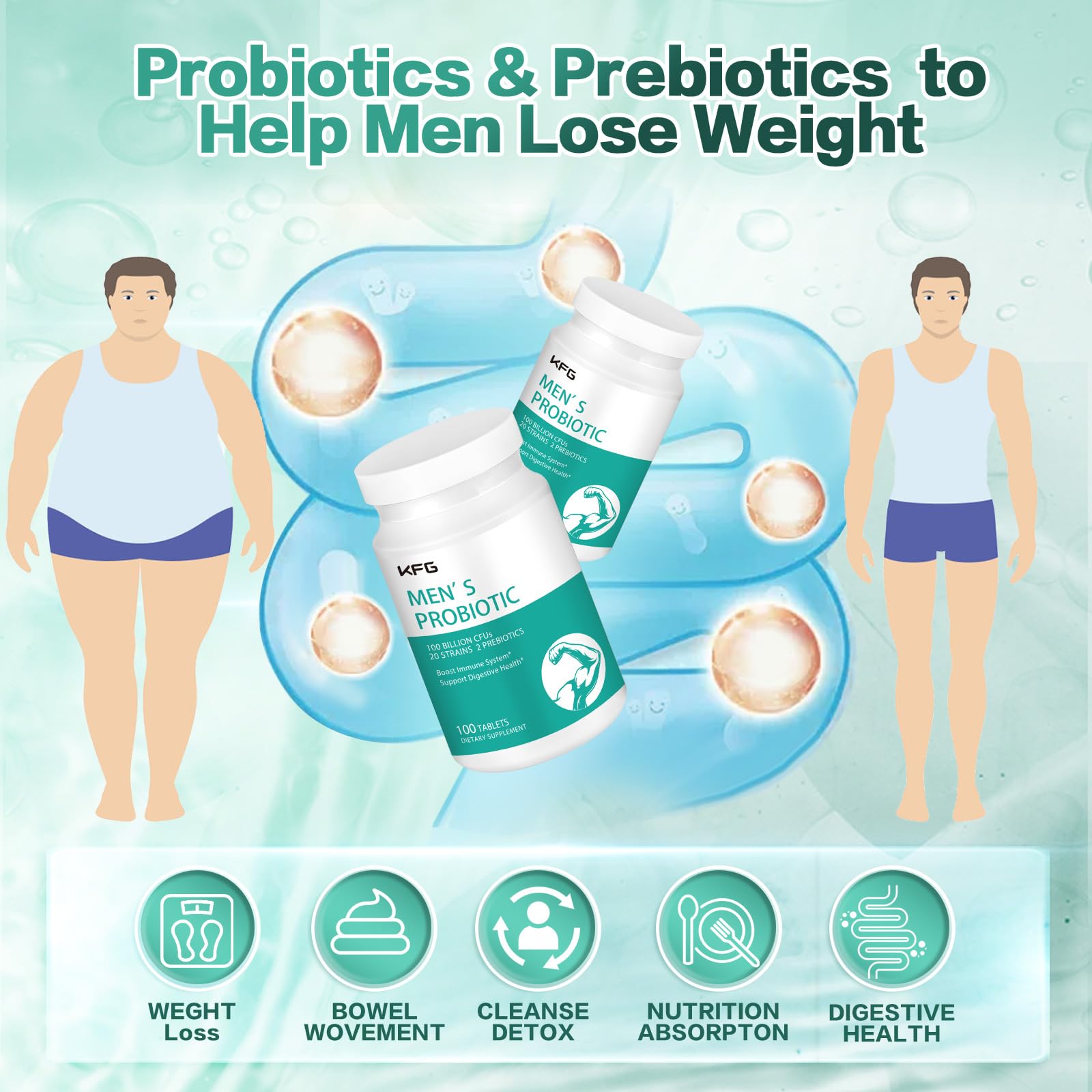 Shelf-stable probiotic bottle with delayed-release technology