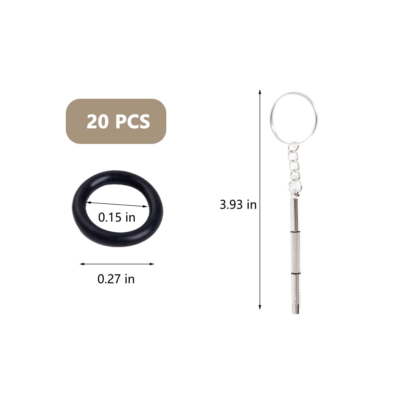 Eyeglass hinge rings with 7mm outer diameter and 4mm inner diameter