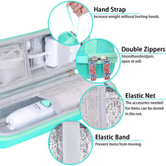 Interior layout with mesh pocket and soft storage area