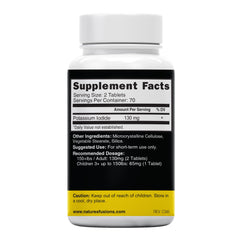 KI pills potassium iodide 130 mg; pack of five for dosing