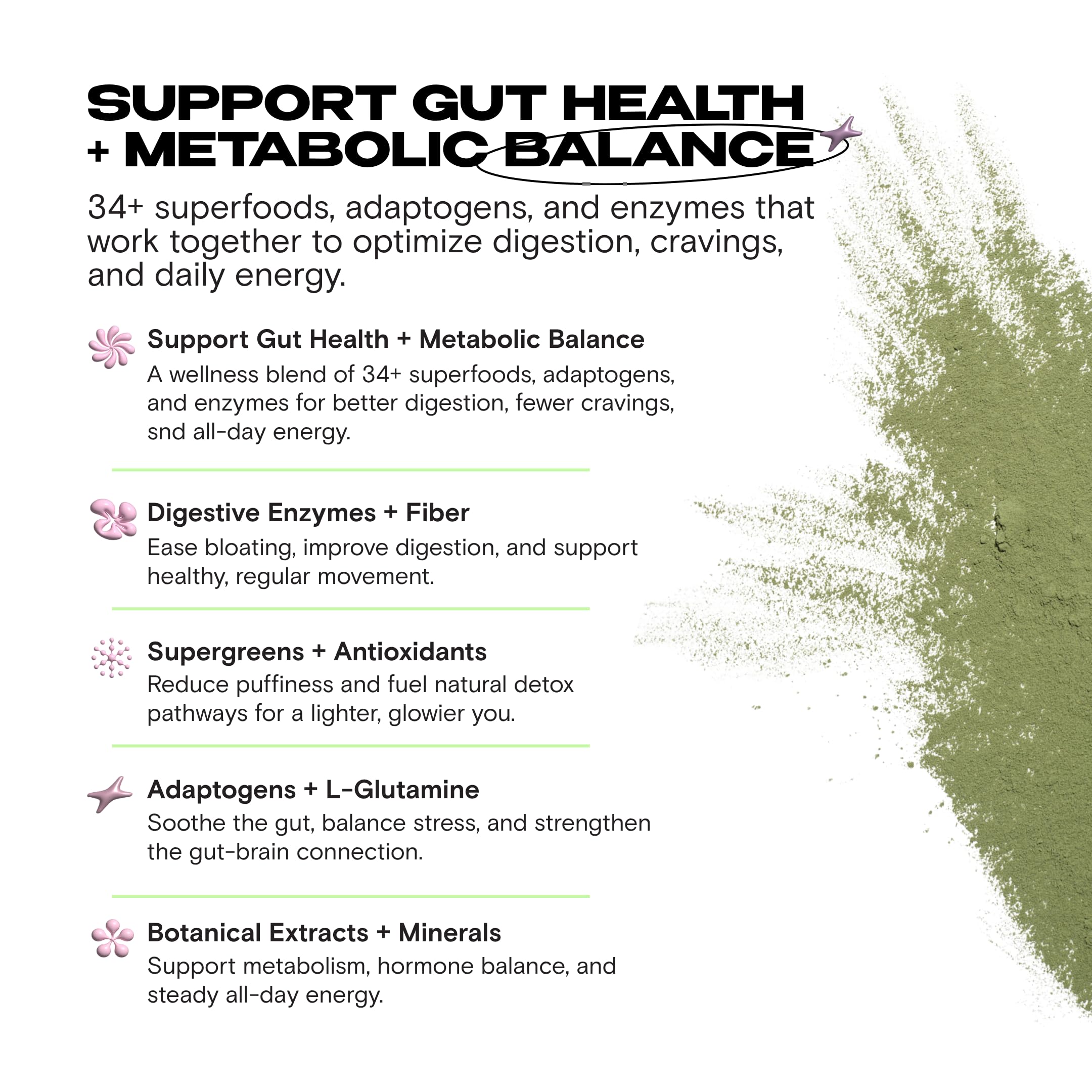 Kiala Nutrition Super Greens label showing Spectra blend