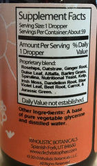 Herbal ingredients including Alfalfa, Dandelion, and Kelp associated with Kid-E-Mins formula