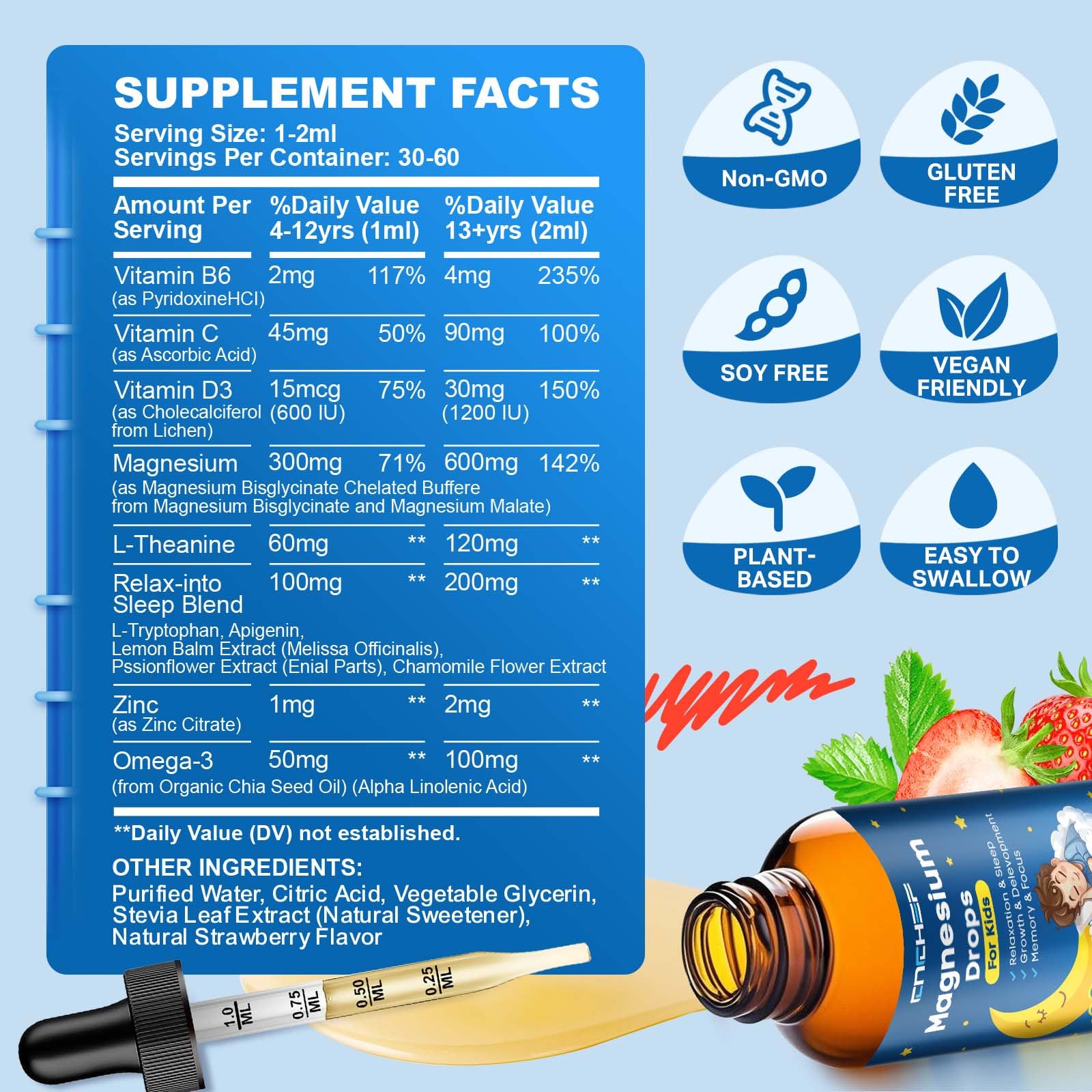 Dropper delivering drops for kids