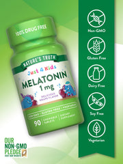 Grape-flavored melatonin chewables for children