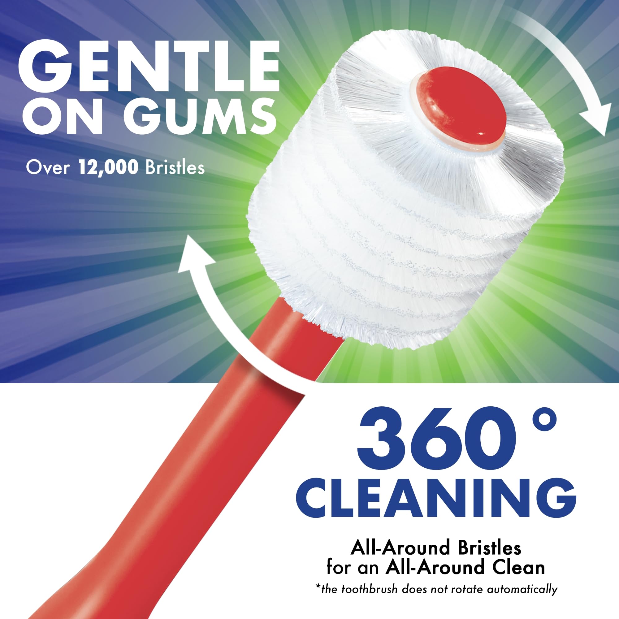 Toothbrush designed for ages 5 to 9 with emerging adult teeth