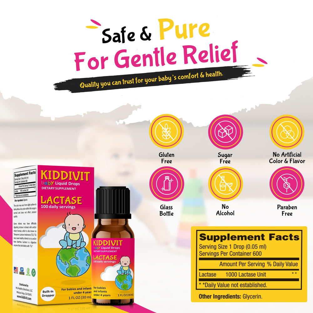 Gluten-free and vegetarian-friendly label on Kiddivit Drops