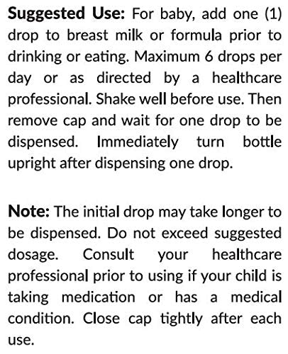 Baby bottle being used with lactase drops added to milk or formula
