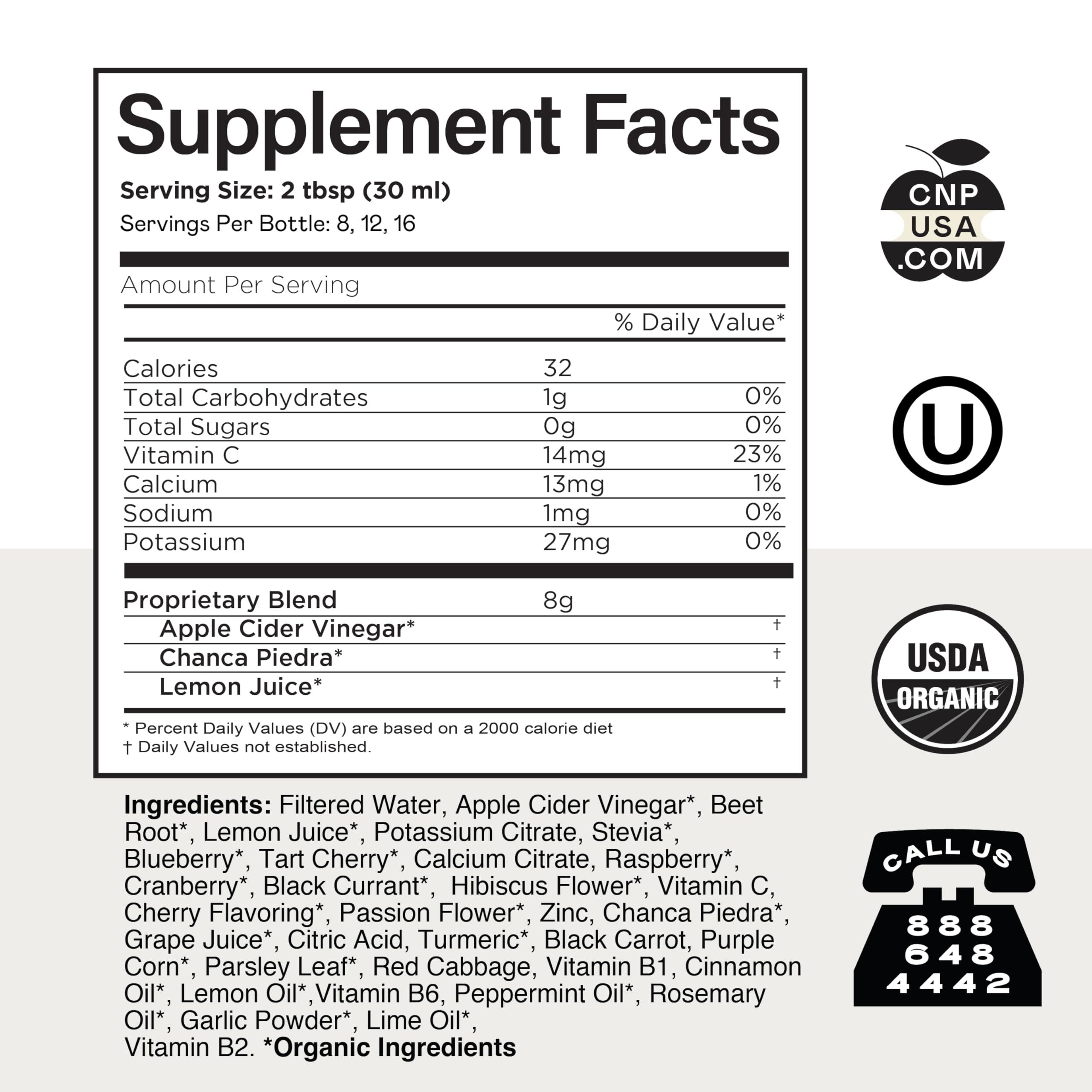 Kidney Complete 16oz liquid bottle label