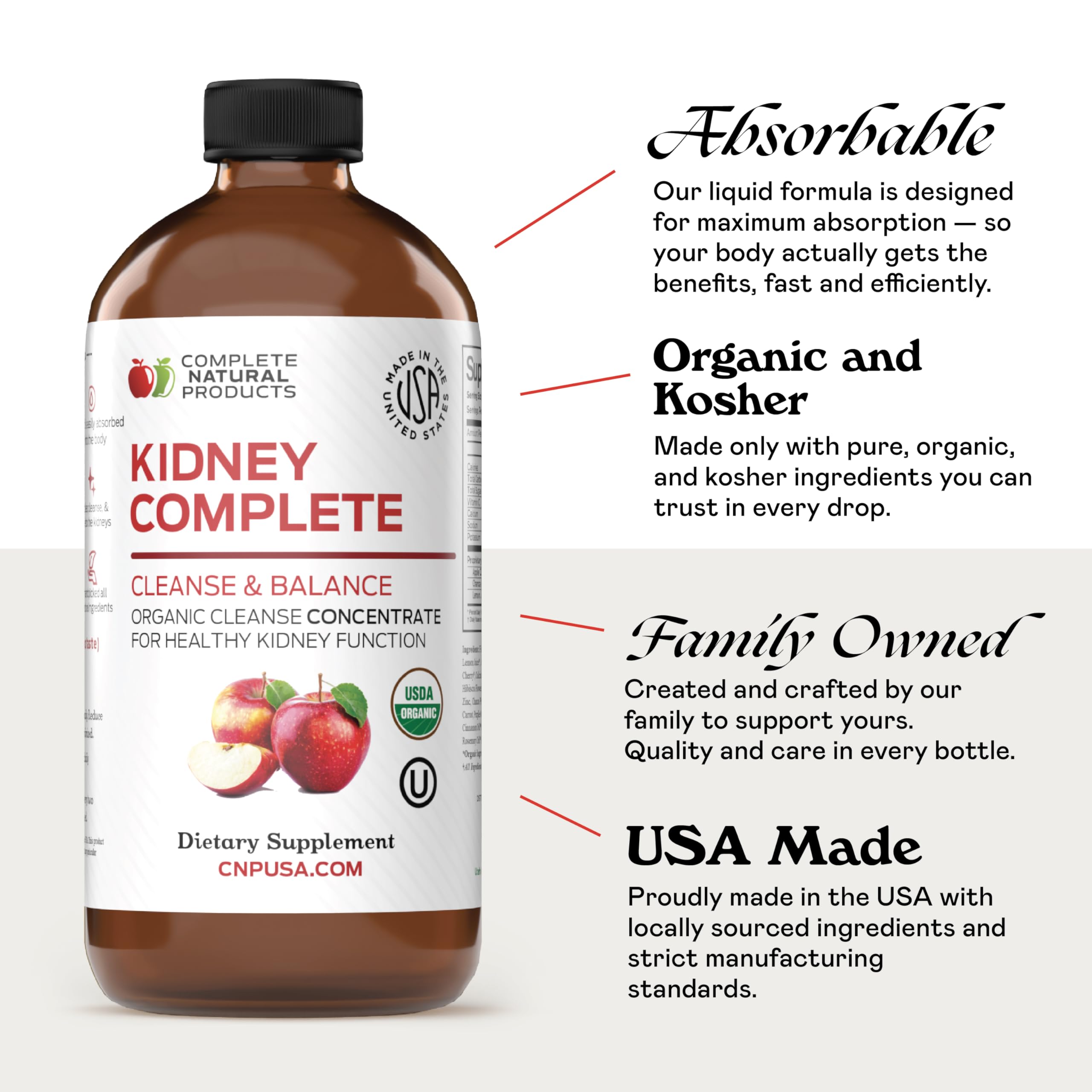 Pouring Kidney Complete liquid dietary supplement