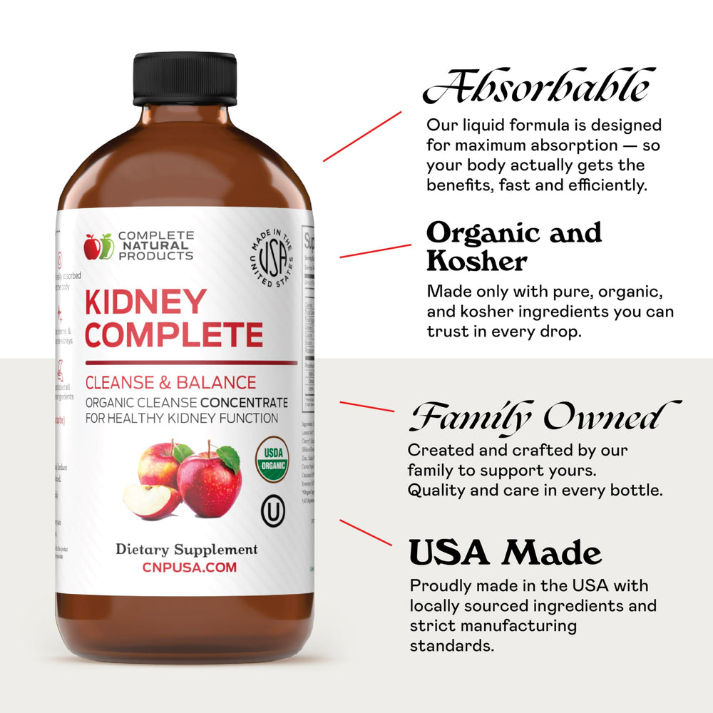Pouring Kidney Complete liquid dietary supplement