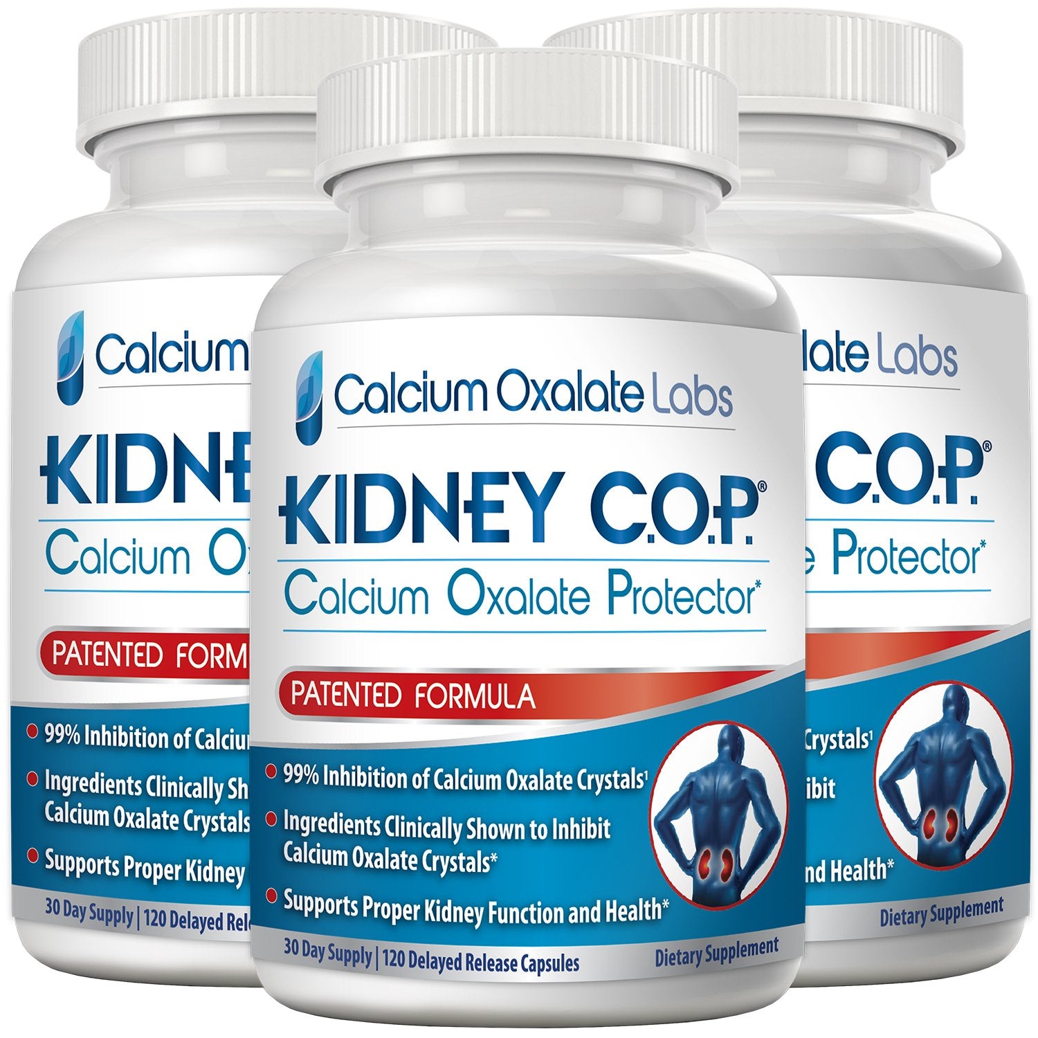 Bottle of KIDNEY C.O.P. Calcium Oxalate Protector 120 capsules
