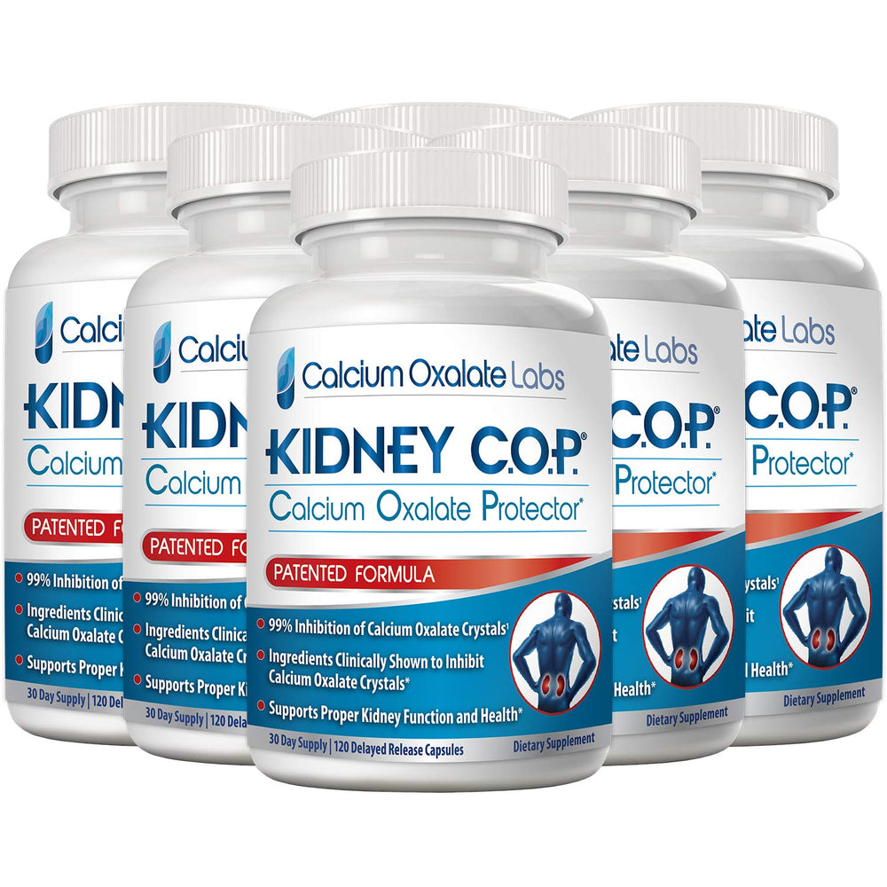 KIDNEY C.O.P. Calcium Oxalate Protector bottle with 120 capsules.