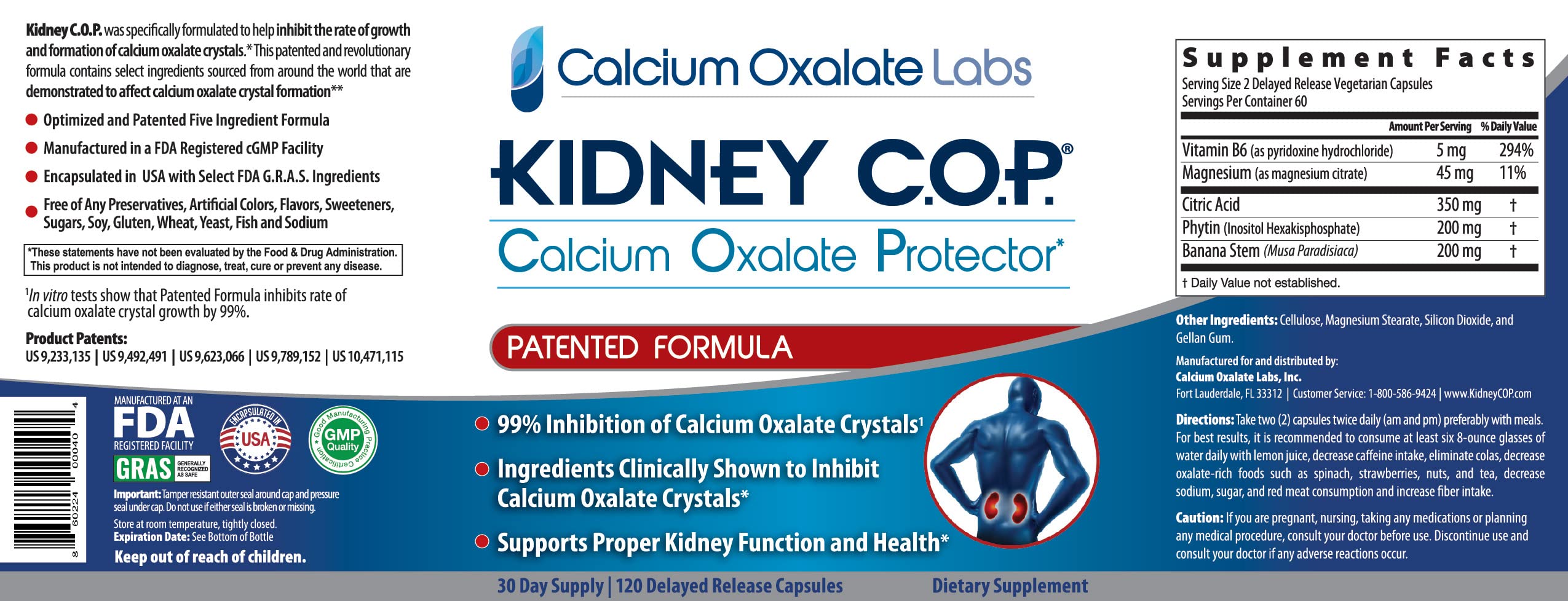 Close-up of KIDNEY C.O.P. packaging