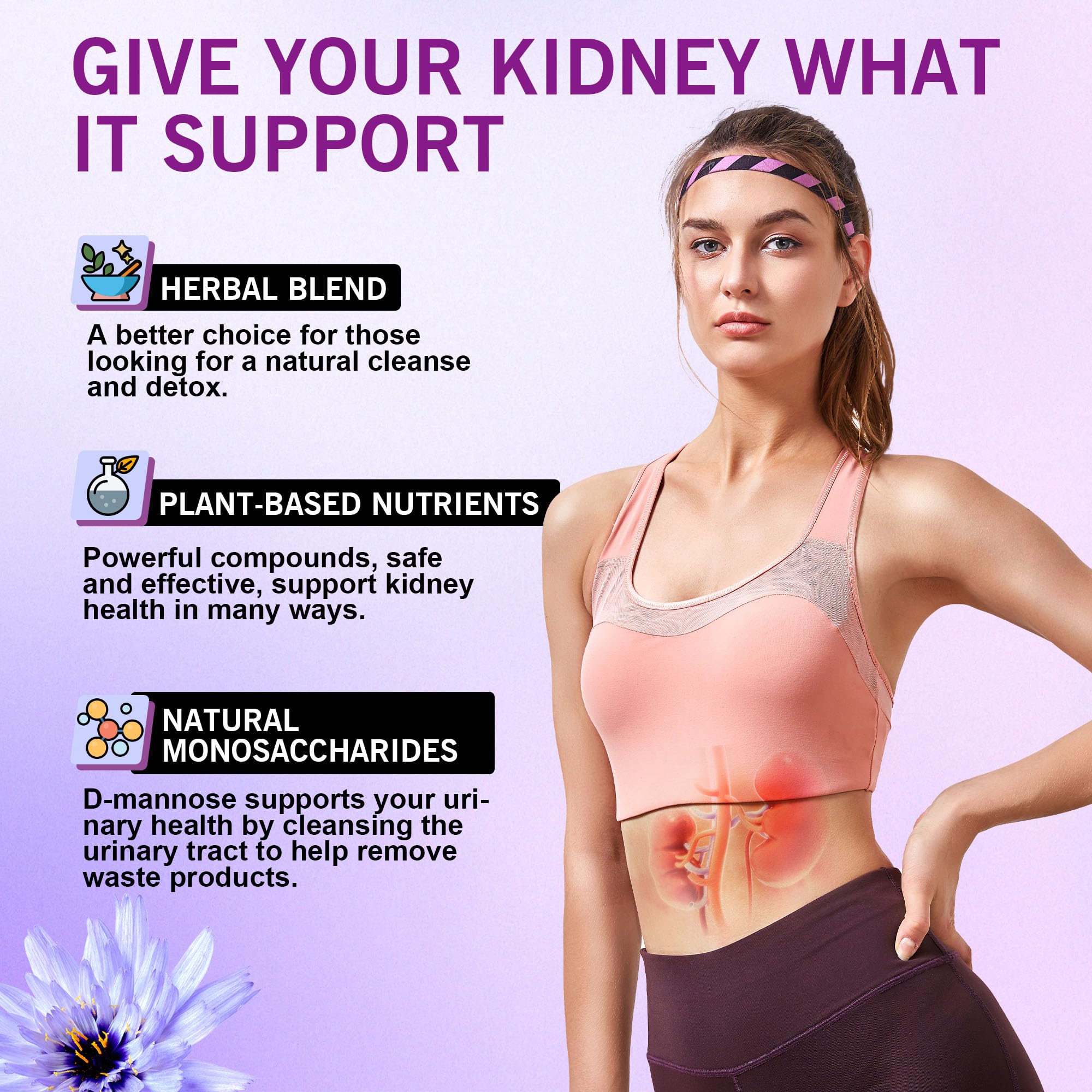 Front view of kidney detox gummies bottle