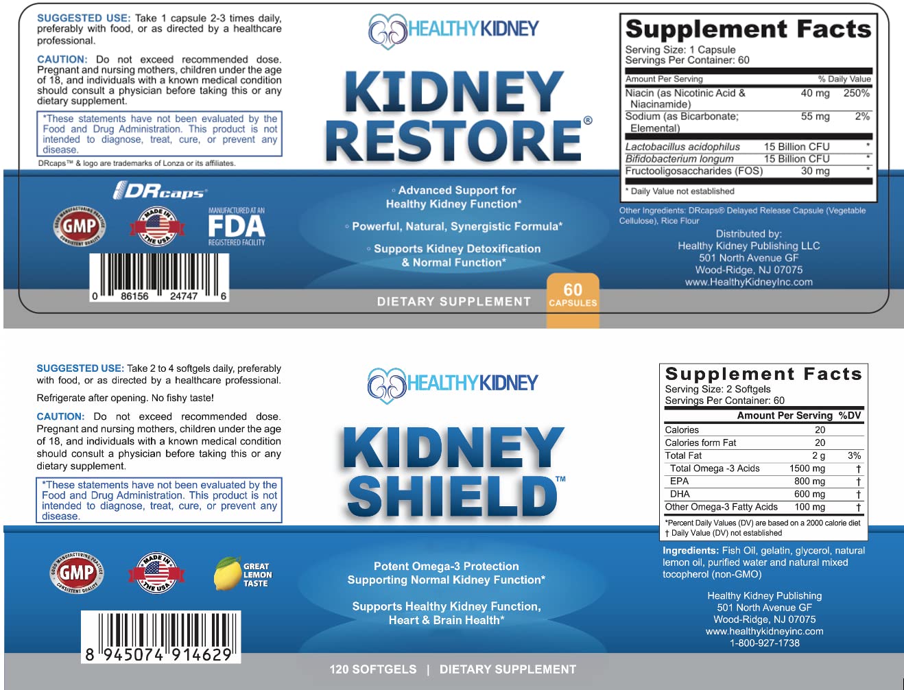 Kidney Shield omega-3 softgels closeup showing high EPA for renal support.
