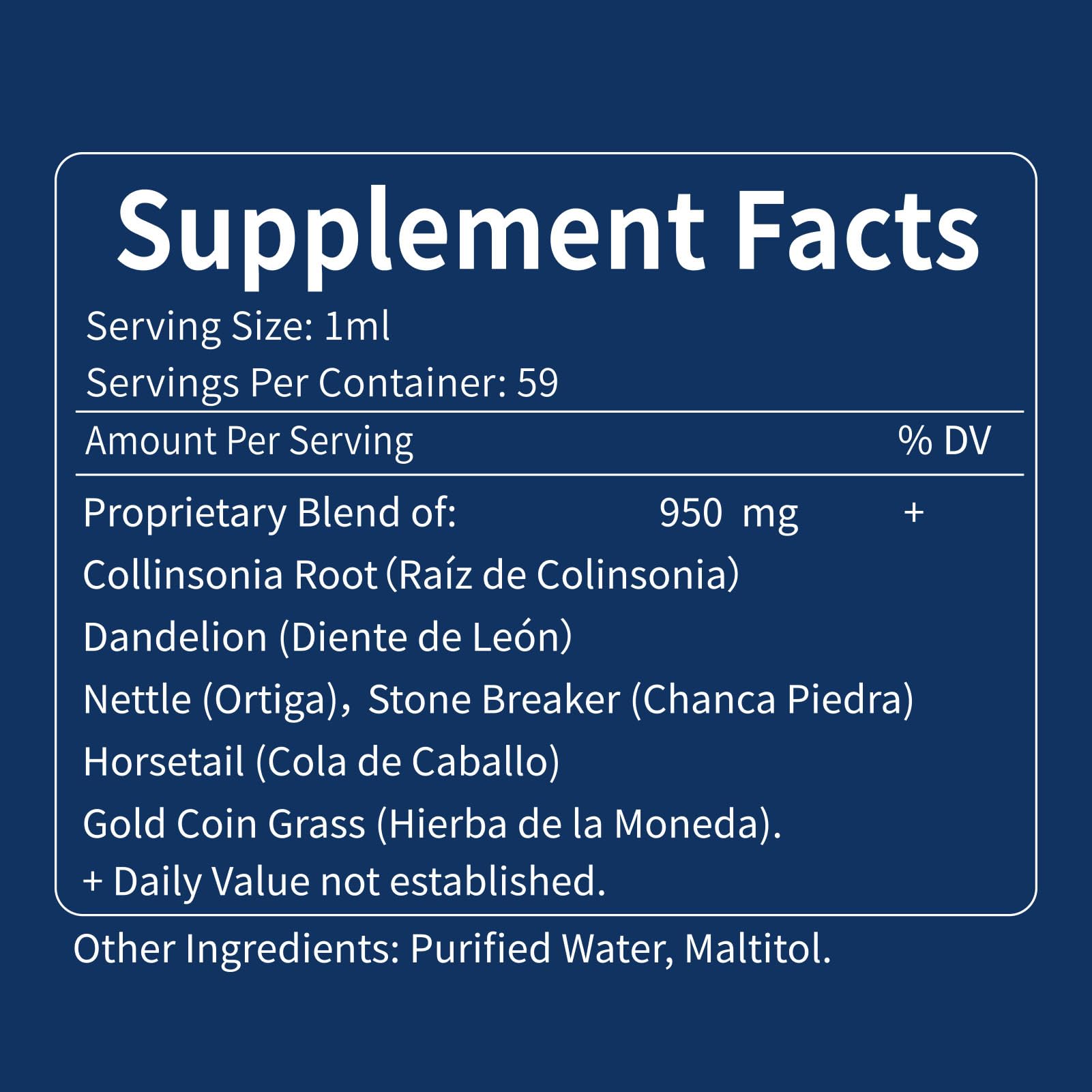 Kidney stones dissolver and detox support herbal drops