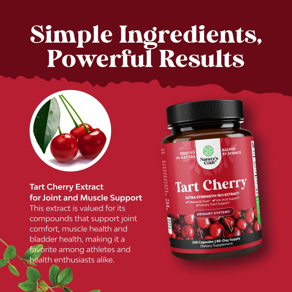Kidney and urinary tract health concept with tart cherry capsules