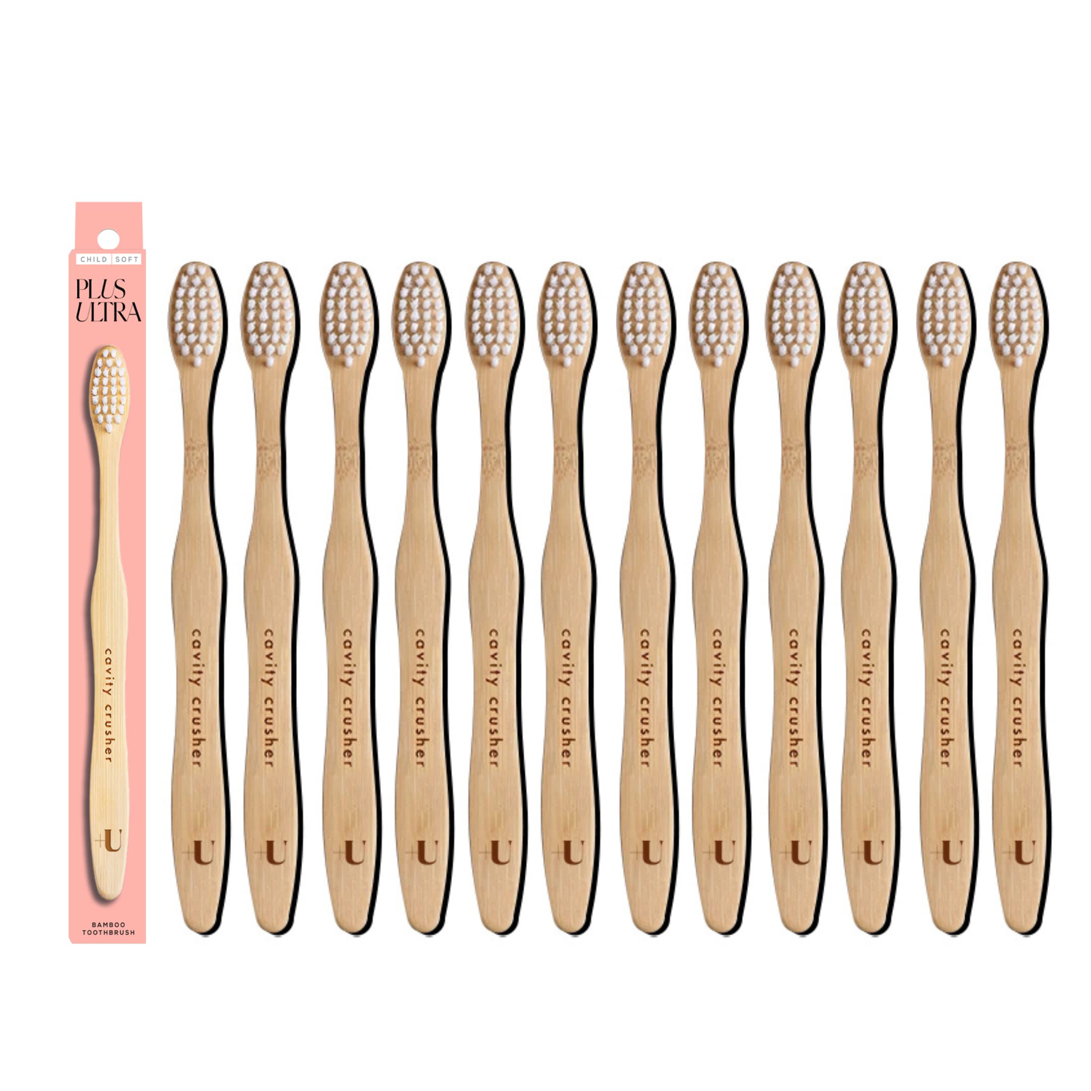 Plus Ultra Kids Bamboo Toothbrush 12-pack box