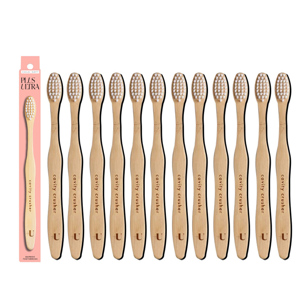 Plus Ultra Kids Bamboo Toothbrush 12-pack box